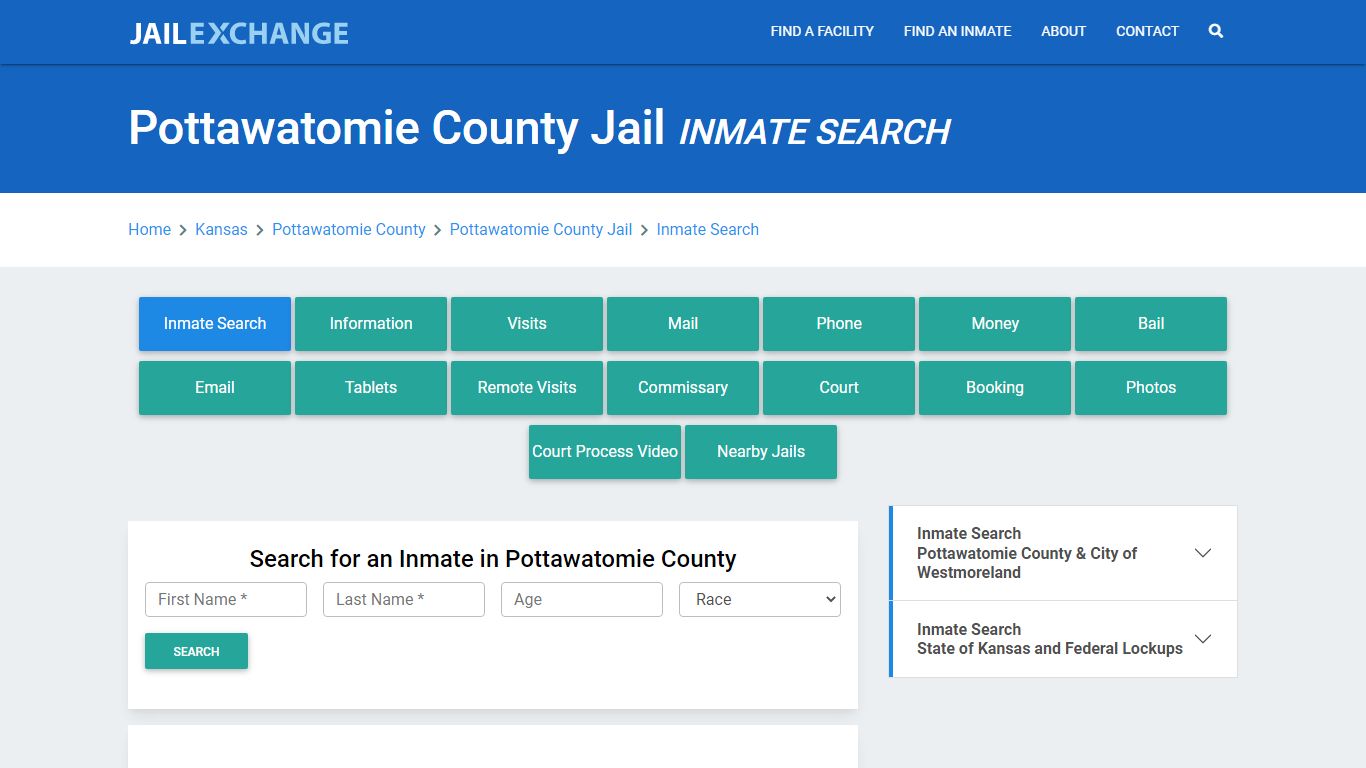 Pottawatomie County Jail, KS Inmate Search: Roster & Mugshots