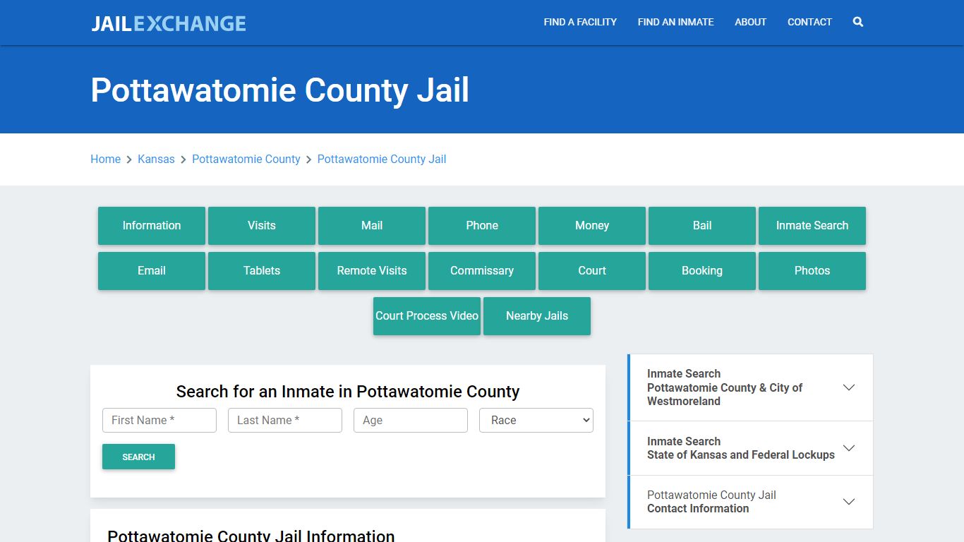 Pottawatomie County Jail Roster Lookup, KS, Inmate Search